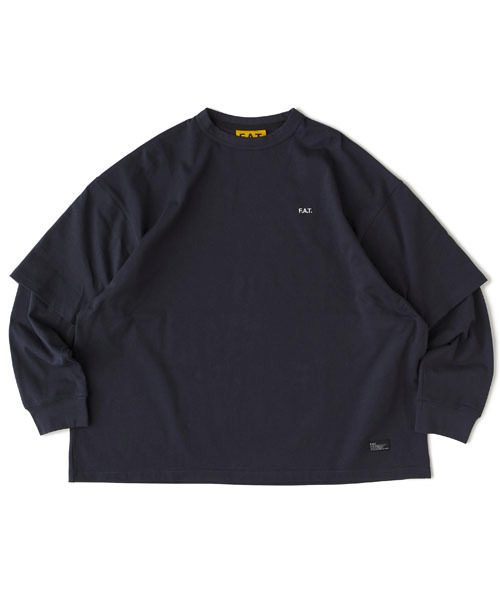 FAT（エフエイティー）の「MEGALAYER（Tシャツ/カットソー・メンズ・ネイビー/ブラック/オフホワイト・JUMBO(XXL)/FAT(XL)/SKINNY(L)/TITCH(M)）」の2枚目の写真