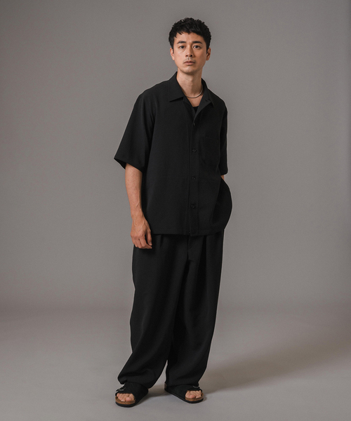 EDIFICE（エディフィス）の「T/E(ティー/イー) M-52 ワイドトラウザー（スラックス・メンズ・ブラック/ネイビー・MEDIUM/LARGE）」の3枚目の写真