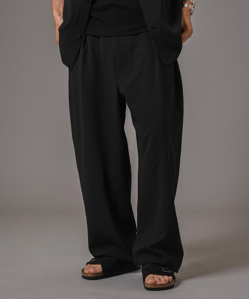 EDIFICE（エディフィス）の「T/E(ティー/イー) M-52 ワイドトラウザー（スラックス・メンズ・ブラック/ネイビー・MEDIUM/LARGE）」の7枚目の写真