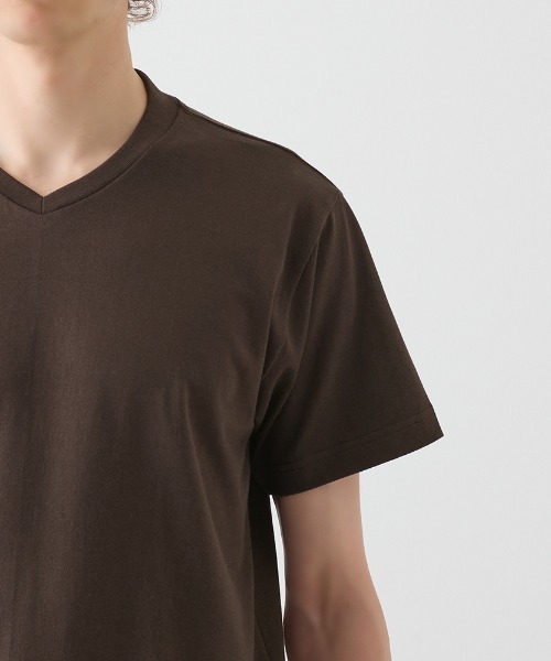BODY WILD(ボディーワイルド)の「BODY WILD/ボディワイルド VネックTシャツ ジャケットプラス 後ろ襟高め(Tシャツ/カットソー・メンズ・ネイビー/ホワイト/ブラウン系その他・SMALL/MEDIUM/LARGE/X-LARGE)」の7枚目の写真
