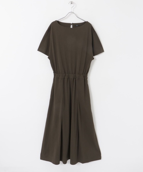ITEMS URBANRESEARCH（アイテムズ アーバンリサーチ）の「ウエストギャザーワンピース（ワンピース・レディース・ブルー/グレー系その他/ブラウン・FREE）」の7枚目の写真