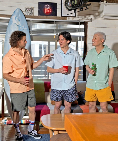 RIVER SIDE CULTURE(リバーサイドカルチャー)の「RIVER SIDE CULTURE/ボーリングシャツ (M4)(シャツ/ブラウス・メンズ・オレンジ/サックスブルー/カーキ・X-LARGE/LARGE/MEDIUM)」の2枚目の写真