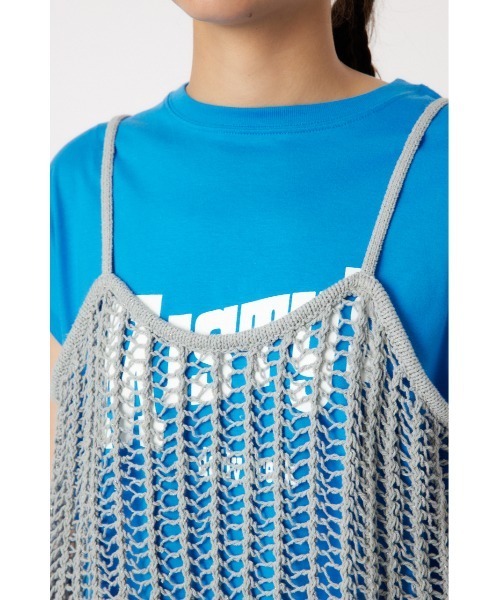 RODEO CROWNS WIDE BOWL（ロデオクラウンズワイドボウル）の「ラメニットメッシュビスチェ（ベスト・レディース・シルバー/ライム/ブラック/ピンク・FREE）」の17枚目の写真