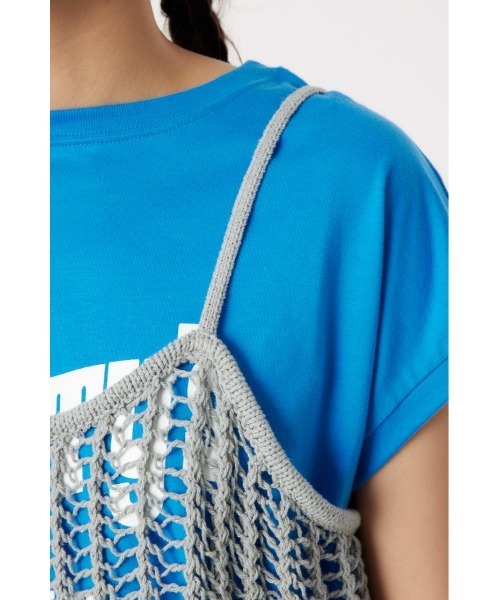 RODEO CROWNS WIDE BOWL（ロデオクラウンズワイドボウル）の「ラメニットメッシュビスチェ（ベスト・レディース・シルバー/ライム/ブラック/ピンク・FREE）」の16枚目の写真