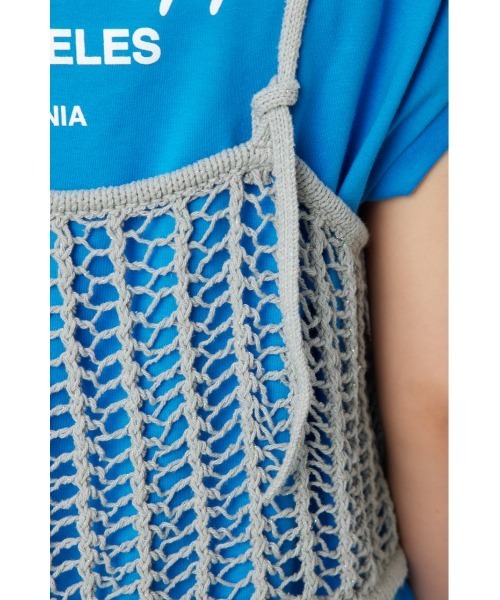 RODEO CROWNS WIDE BOWL（ロデオクラウンズワイドボウル）の「ラメニットメッシュビスチェ（ベスト・レディース・シルバー/ライム/ブラック/ピンク・FREE）」の15枚目の写真