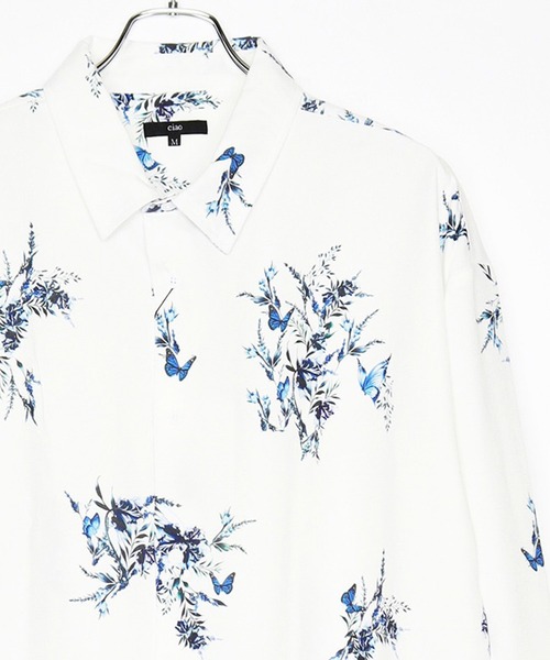 WESTSEA(ウエストシー)の「ルーズサイズ 長袖 とろみシャツ 総柄(シャツ/ブラウス・メンズ・ブラウン/ホワイト/ブラック系その他2/ブラック/グレー系その他2/ホワイト系その他2/ブルー/ブラック系その他/ブラウン系その他/グレー系その他/ホワイト系その他/グレー/ブラック系その他3/ブラウン系その他2/ブラック系その他5/グレー系その他3/ネイビー/ブラウン系その他3/ブラック系その他4/ホワイト系その他3/ブラック系その他6/グレー系その他4/ダークベージュ・M/L)」の2枚目の写真