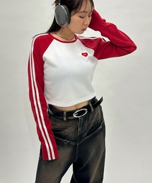 WHO'S WHO gallery（フーズフーギャラリー）の「＊2024AW 新色登場＊【SLOPPY/スロッピー】ハートライントップス（Tシャツ/カットソー）」