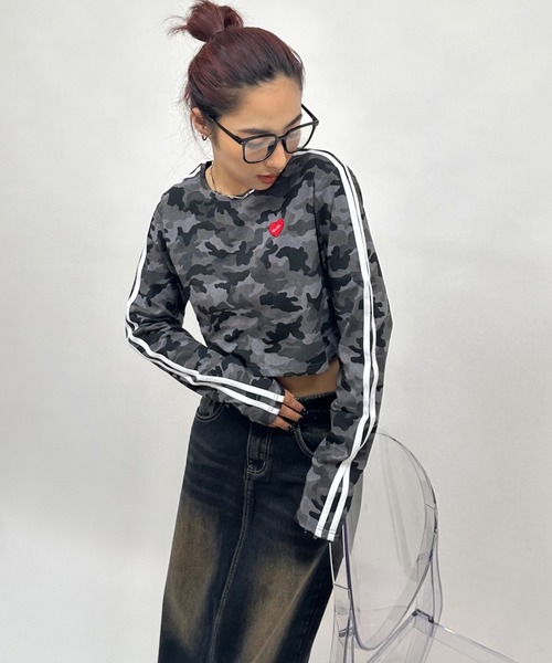 WHO'S WHO gallery（フーズフーギャラリー）の「＊2024AW 新色登場＊【SLOPPY/スロッピー】ハートライントップス（Tシャツ/カットソー・レディース・ブルー系その他/レッド系その他/レッド/グレー/ブラック系その他/ネイビー/カーキ/ブラック/オフホワイト・FREE）」の6枚目の写真