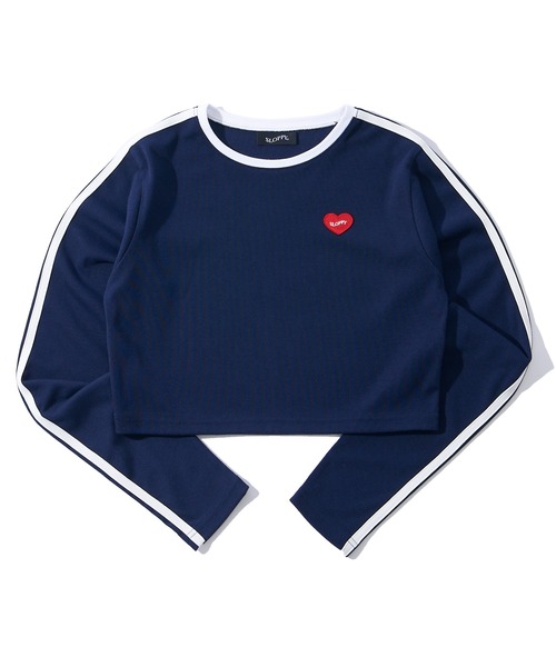 WHO'S WHO gallery（フーズフーギャラリー）の「＊2024AW 新色登場＊【SLOPPY/スロッピー】ハートライントップス（Tシャツ/カットソー・レディース・ブルー系その他/レッド系その他/レッド/グレー/ブラック系その他/ネイビー/カーキ/ブラック/オフホワイト・FREE）」の11枚目の写真