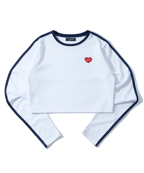 WHO'S WHO gallery（フーズフーギャラリー）の「＊2024AW 新色登場＊【SLOPPY/スロッピー】ハートライントップス（Tシャツ/カットソー・レディース・ブルー系その他/レッド系その他/レッド/グレー/ブラック系その他/ネイビー/カーキ/ブラック/オフホワイト・FREE）」の17枚目の写真