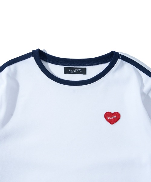 WHO'S WHO gallery（フーズフーギャラリー）の「＊2024AW 新色登場＊【SLOPPY/スロッピー】ハートライントップス（Tシャツ/カットソー・レディース・ブルー系その他/レッド系その他/レッド/グレー/ブラック系その他/ネイビー/カーキ/ブラック/オフホワイト・FREE）」の18枚目の写真