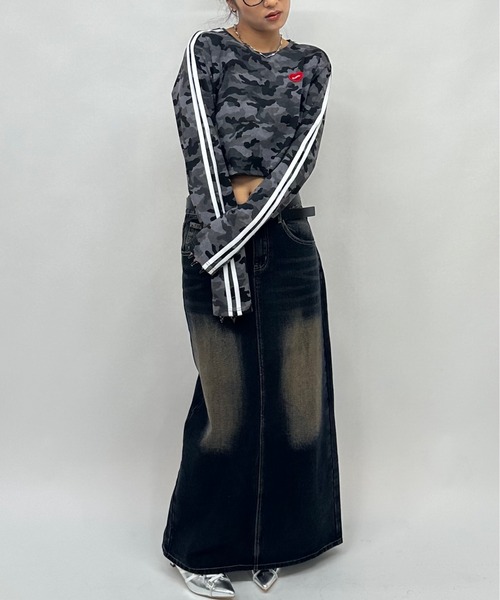 WHO'S WHO gallery（フーズフーギャラリー）の「＊2024AW 新色登場＊【SLOPPY/スロッピー】ハートライントップス（Tシャツ/カットソー・レディース・ブルー系その他/レッド系その他/レッド/グレー/ブラック系その他/ネイビー/カーキ/ブラック/オフホワイト・FREE）」の20枚目の写真