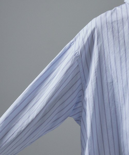 SALON adam et rope'（サロン アダム エ ロペ）の「【Americana（アメリカーナ）】タイプライターロングシャツ/ストライプ（シャツ/ブラウス・レディース・ブルー系その他4・FREE）」の12枚目の写真