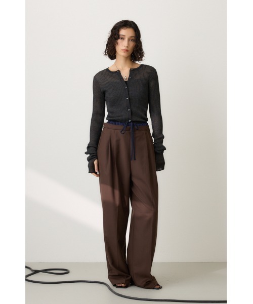 crie conforto（クリーコンフォルト）の「シアーリブニットカーデ（カーディガン/ボレロ・レディース・ブラック系その他/ミント/ホワイト/ライトブルー・FREE）」の17枚目の写真