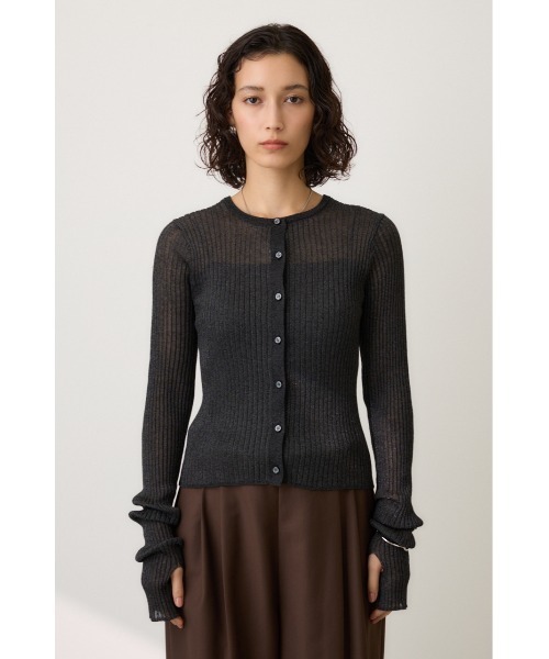 crie conforto（クリーコンフォルト）の「シアーリブニットカーデ（カーディガン/ボレロ・レディース・ブラック系その他/ミント/ホワイト/ライトブルー・FREE）」の18枚目の写真