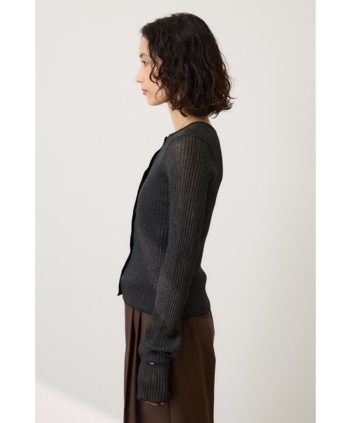 crie conforto（クリーコンフォルト）の「シアーリブニットカーデ（カーディガン/ボレロ・レディース・ブラック系その他/ミント/ホワイト/ライトブルー・FREE）」の19枚目の写真