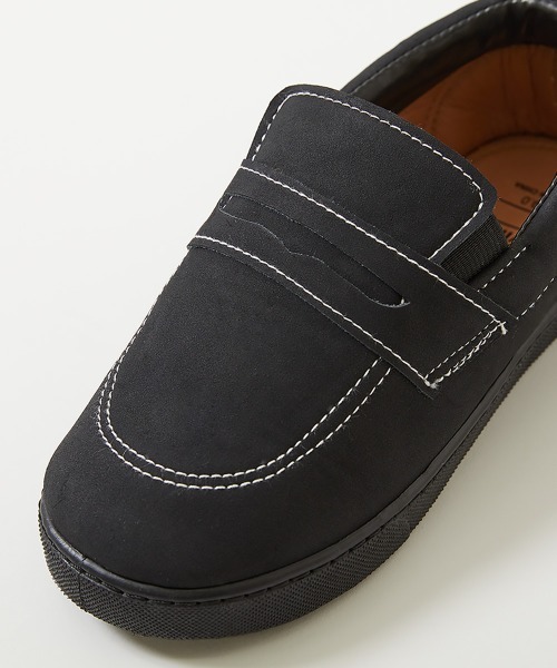 未使用箱付 SHAREEF レザースリッポン スエード エナメルレザー フォーマル フェイクレザースリッポン(インソール2枚付き)（ドレス