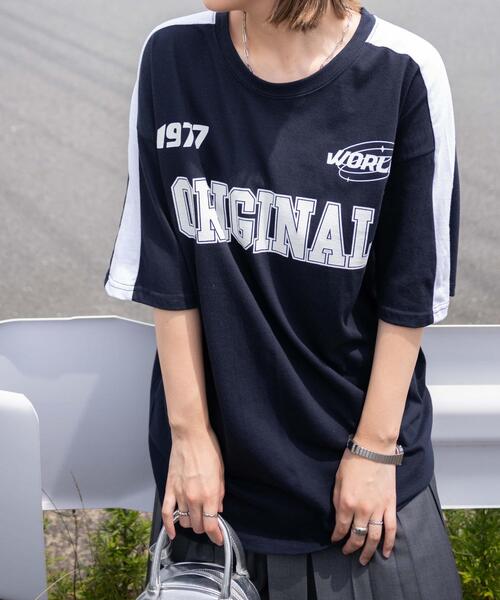 WEGO（ウィゴー）の「WEGO/ORGゲームビッグTシャツ（Tシャツ/カットソー・レディース・ネイビー/ホワイト・FREE）」の13枚目の写真