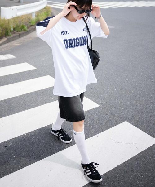 WEGO（ウィゴー）の「WEGO/ORGゲームビッグTシャツ（Tシャツ/カットソー・レディース・ネイビー/ホワイト・FREE）」の12枚目の写真