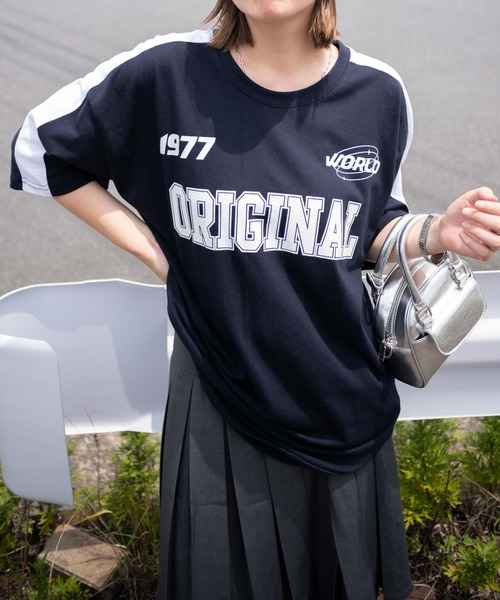 WEGO（ウィゴー）の「WEGO/ORGゲームビッグTシャツ（Tシャツ/カットソー・レディース・ネイビー/ホワイト・FREE）」の11枚目の写真