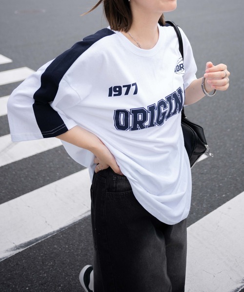 WEGO（ウィゴー）の「WEGO/ORGゲームビッグTシャツ（Tシャツ/カットソー・レディース・ネイビー/ホワイト・FREE）」の8枚目の写真