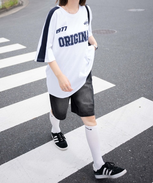 WEGO（ウィゴー）の「WEGO/ORGゲームビッグTシャツ（Tシャツ/カットソー・レディース・ネイビー/ホワイト・FREE）」の10枚目の写真