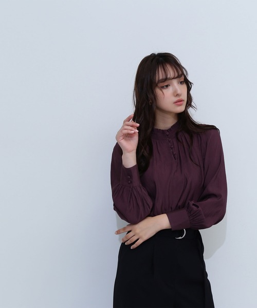 【セール】◇カッセンシャーリングネックブラウス（シャツ/ブラウス）｜NATURAL BEAUTY BASIC（ナチュラルビューティーベーシック）