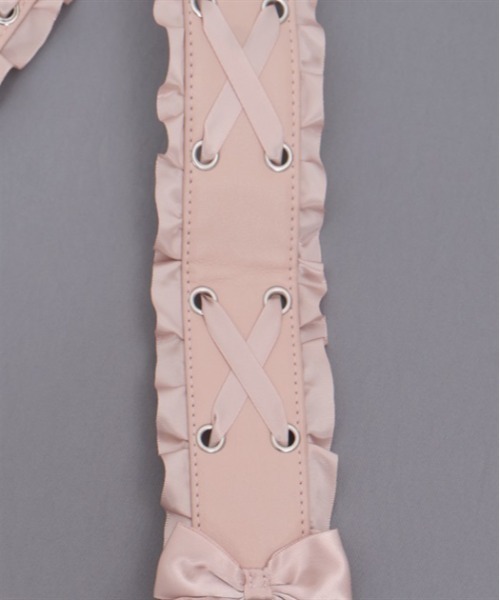 axes femme POETIQUE（アクシーズファムポエティック）の「レースアップリボンストラップ（スマホグッズ・レディース・ブラック/ホワイト/ピンク・FREE）」の15枚目の写真