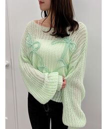 dazzlin | モヘアライクビッグリボンニット(ニット/セーター)