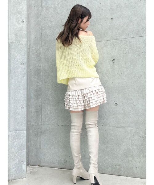 dazzlin（ダズリン）の「モヘアライクビッグリボンニット（ニット/セーター・レディース・ピンク/グリーン/オレンジ/イエロー/パープル/オフホワイト/ブルー・FREE）」の19枚目の写真