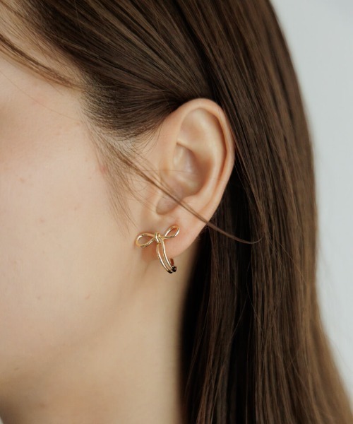flower(フラワー)の「デイリーリボンイヤリング(イヤリング・レディース・シルバー/ゴールド・FREE)」の15枚目の写真