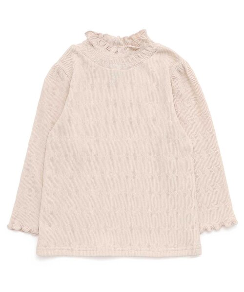 Seraph(セラフ)の「シャーリングトップス(Tシャツ/カットソー・キッズ・ラベンダー/ワインレッド/アイボリー/エメラルド・110/100/90/80/140/130/120)」の1枚目の写真