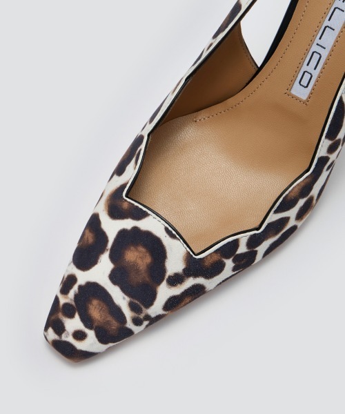 PELLICO（ペリーコ）の「VENERE スカラップ バックスリング パンプス 8.0cm LEOPARD（パンプス・レディース・レオパード・35/35.5/36.5/37/37.5/38/34.5/38.5/39）」の6枚目の写真