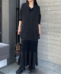 Ameri | JACKET SET FLUFFY LACE DRESS(ドレス)