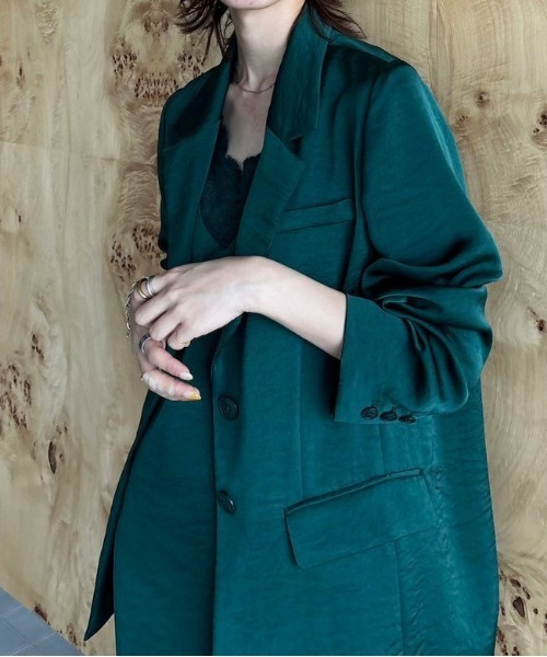 ジャケット・アウター AMERI BACK LACE COAT Ameri BACK LACE COAT