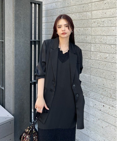 Ameri vintage アメリ　ASSORT LACE JACKET DENIM CORSET COMBINE JACKET（テーラードジャケット）｜Ameri