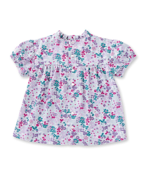 BeBe（ベベ）の「【お揃い】サテンフローラルパフスリーブブラウス(90~150cm)（シャツ/ブラウス・キッズ・パープル系その他・150cm/120cm/130cm/110cm/140cm/90cm/100cm）」の8枚目の写真