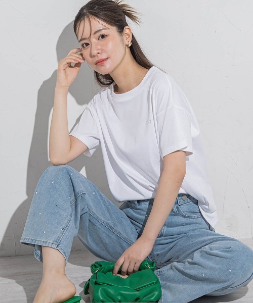 VICKY(ビッキー)の「【韓国で大人気】ラインストーンデニムパンツ≪洗濯機で洗える≫(デニムパンツ・レディース・ブルー・M/S)」の12枚目の写真