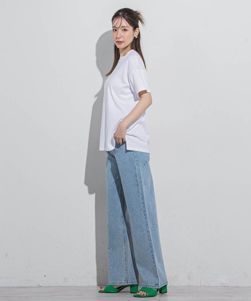 VICKY(ビッキー)の「【韓国で大人気】ラインストーンデニムパンツ≪洗濯機で洗える≫(デニムパンツ・レディース・ブルー・M/S)」の22枚目の写真