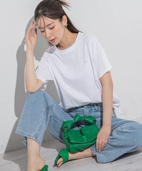 VICKY(ビッキー)の「【韓国で大人気】ラインストーンデニムパンツ≪洗濯機で洗える≫(デニムパンツ・レディース・ブルー・M/S)」の14枚目の写真