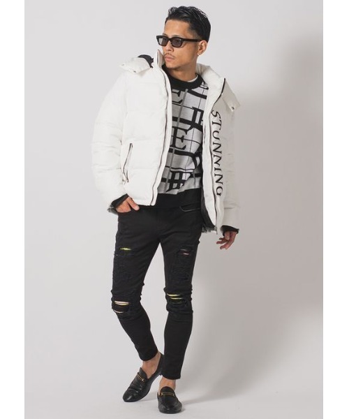 EVOLUTION（エボリューション）の「フロントの英字がシャープなブルゾン（ライダースジャケット・メンズ・オフホワイト/ブラック/レッド・LARGE/MEDIUM/X-LARGE）」の18枚目の写真