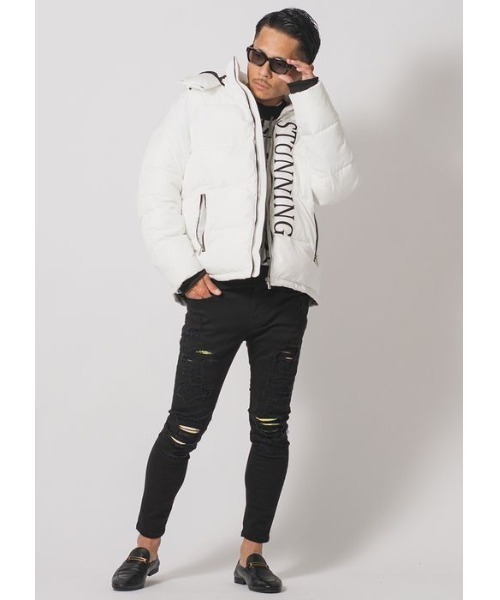 EVOLUTION（エボリューション）の「フロントの英字がシャープなブルゾン（ライダースジャケット・メンズ・オフホワイト/ブラック/レッド・LARGE/MEDIUM/X-LARGE）」の14枚目の写真