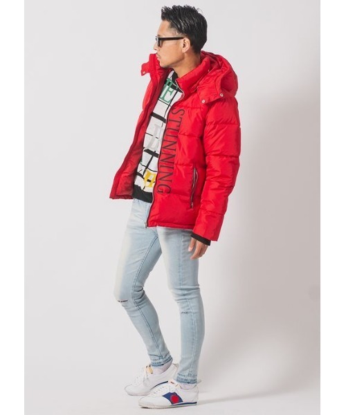 EVOLUTION（エボリューション）の「フロントの英字がシャープなブルゾン（ライダースジャケット・メンズ・オフホワイト/ブラック/レッド・LARGE/MEDIUM/X-LARGE）」の17枚目の写真