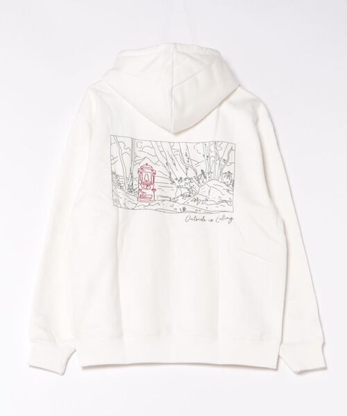 パーカー Coleman「コールマン」ユニセックス　Landscapes  Line  Art Sweat Hoodie レディース メンズ セール】Coleman【コールマン】ﾕﾆｾｯｸｽ Landscapes Line Art