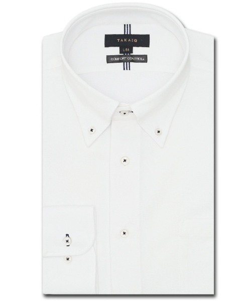 タカキュー コンフォートコントロール ボタンダウンビジネスドレス 長袖ニットシャツ（ビジネスシャツ）｜TAKA-Q（タカキュー）