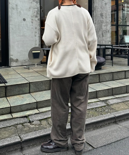 GEVACO（ゲバコ）の「【GEVACO/ゲバコ】ビッグワッフルカーディガン（カーディガン/ボレロ・メンズ・ネイビー/ベージュ系その他/グレー・SMALL/MEDIUM/LARGE）」の11枚目の写真