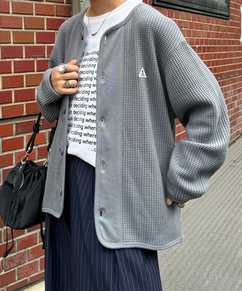 GEVACO（ゲバコ）の「【GEVACO/ゲバコ】ビッグワッフルカーディガン（カーディガン/ボレロ・メンズ・ネイビー/ベージュ系その他/グレー・SMALL/MEDIUM/LARGE）」の12枚目の写真
