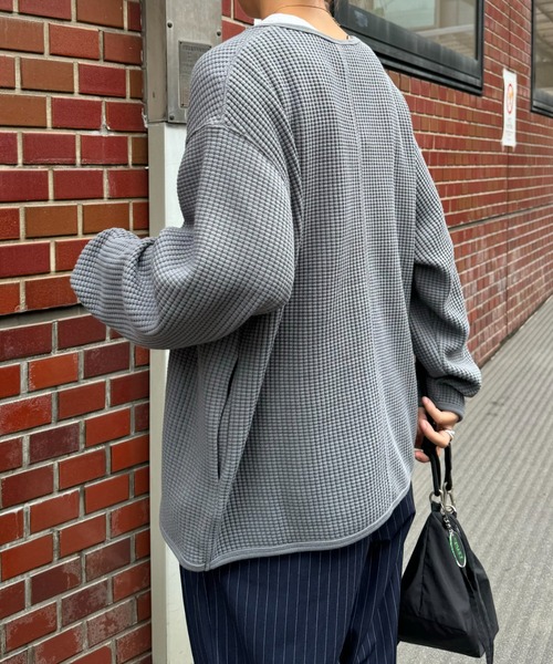 GEVACO（ゲバコ）の「【GEVACO/ゲバコ】ビッグワッフルカーディガン（カーディガン/ボレロ・メンズ・ネイビー/ベージュ系その他/グレー・SMALL/MEDIUM/LARGE）」の16枚目の写真