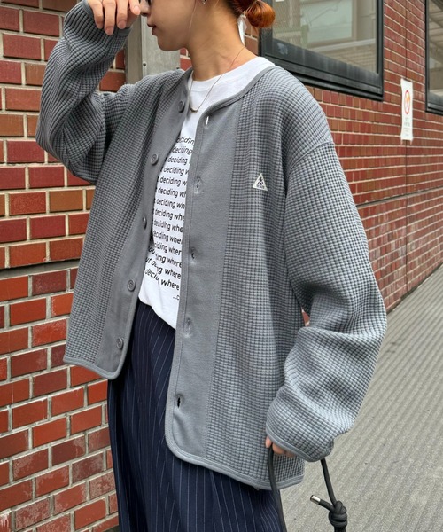 GEVACO（ゲバコ）の「【GEVACO/ゲバコ】ビッグワッフルカーディガン（カーディガン/ボレロ・メンズ・ネイビー/ベージュ系その他/グレー・SMALL/MEDIUM/LARGE）」の13枚目の写真