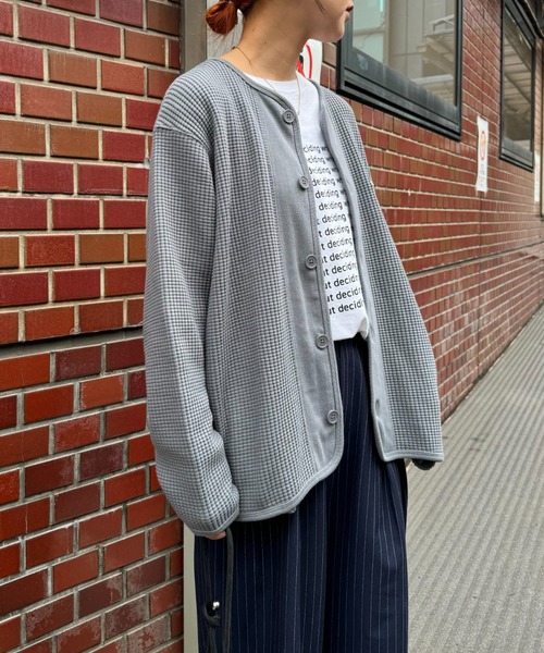 GEVACO（ゲバコ）の「【GEVACO/ゲバコ】ビッグワッフルカーディガン（カーディガン/ボレロ・メンズ・ネイビー/ベージュ系その他/グレー・SMALL/MEDIUM/LARGE）」の15枚目の写真